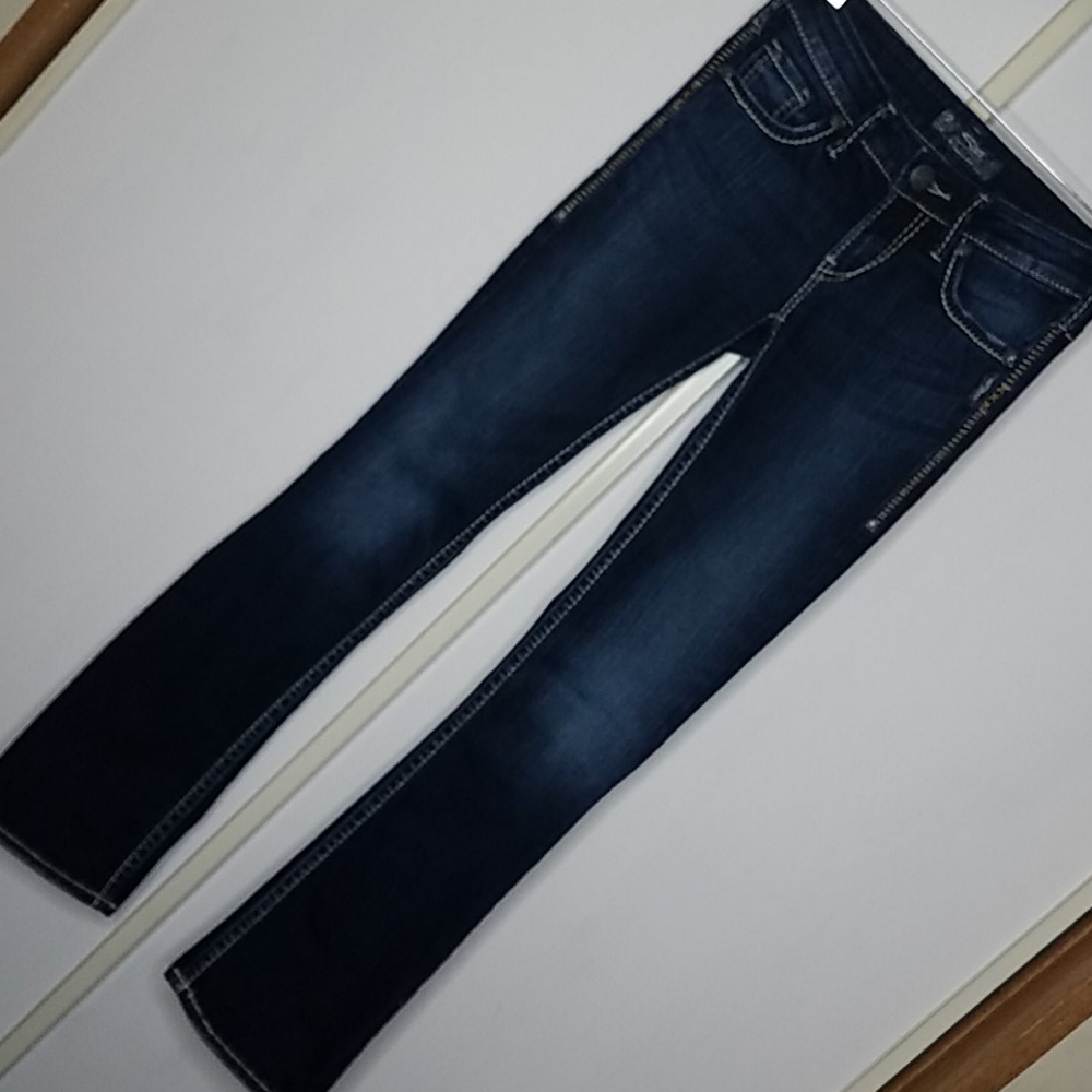 Silver dark wash blue jeans size 24/33